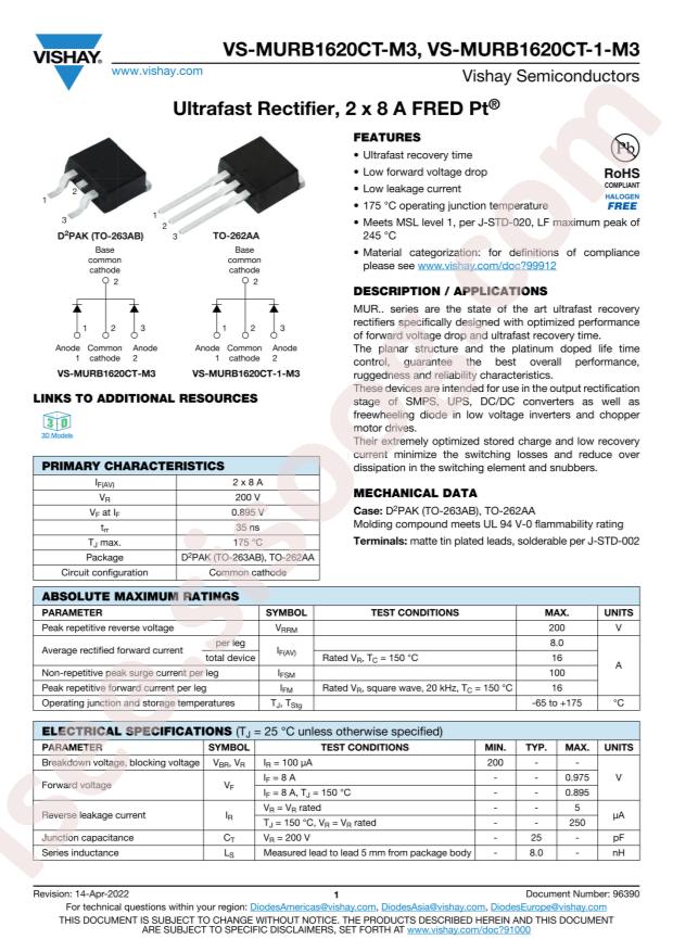 VISHAY VS-MURB1620CT-M3