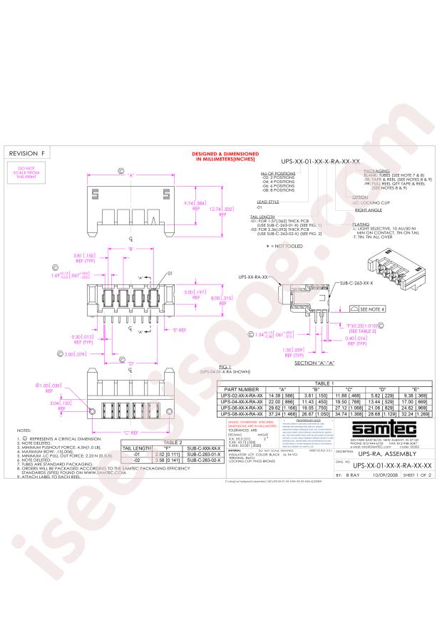 Samtec UPS-08-01-01-T-RA-LC