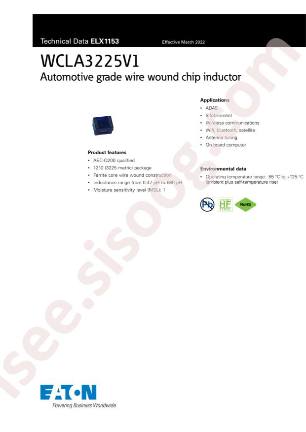 EATON WCLA3225V1-100-R