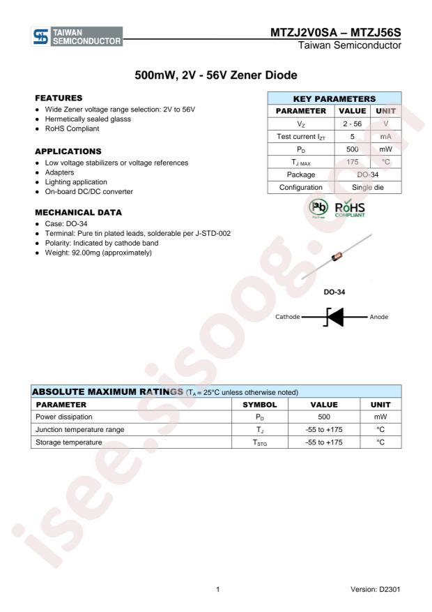 Taiwan Semiconductor MTZJ3V9SA
