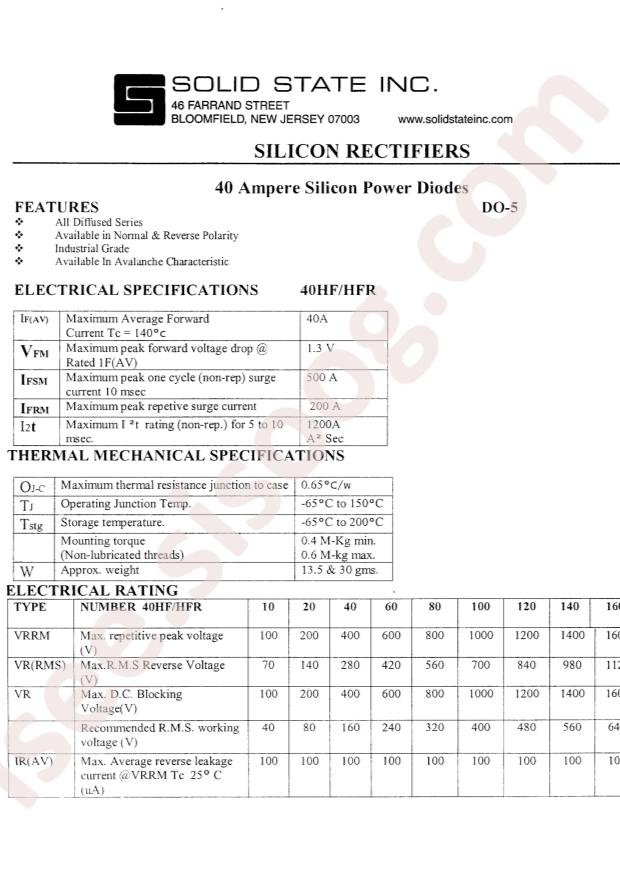 Solid State System 40HFR30