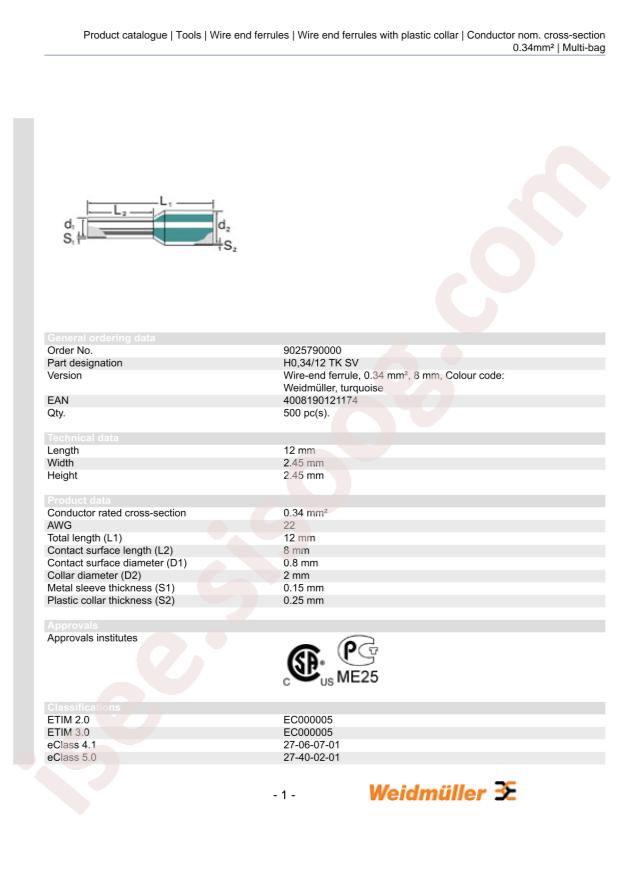 WEIDMULLER 9025790000