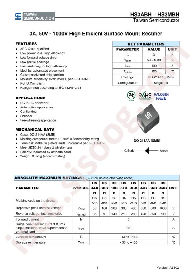 Taiwan Semiconductor HS3DBH
