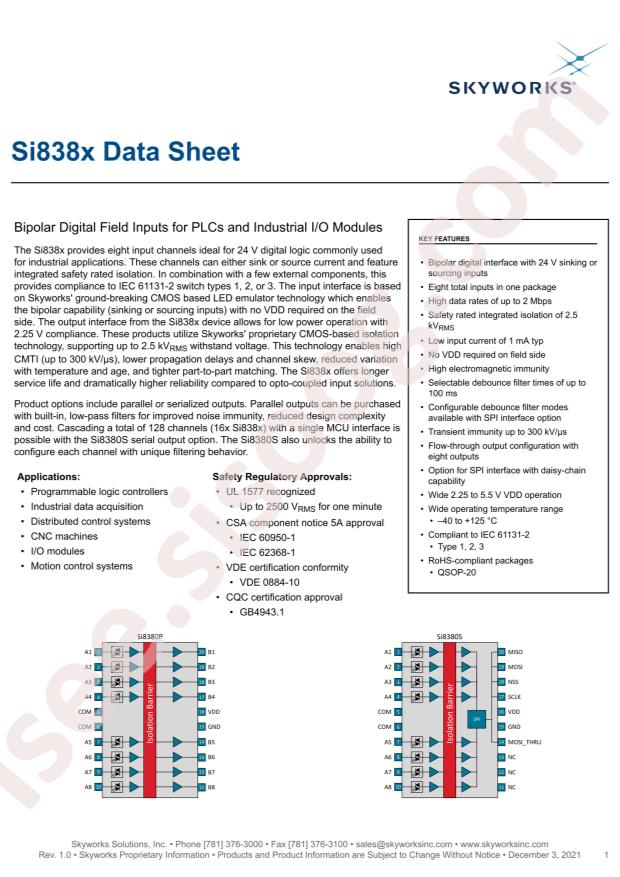 SKYWORKS SI8384PS-IU