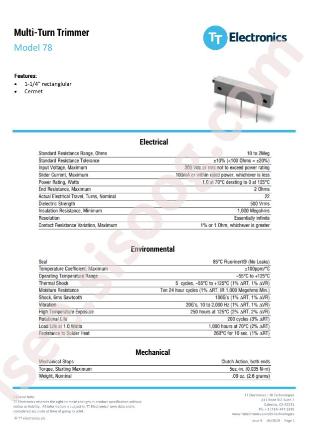TT Electronics 78PR25K
