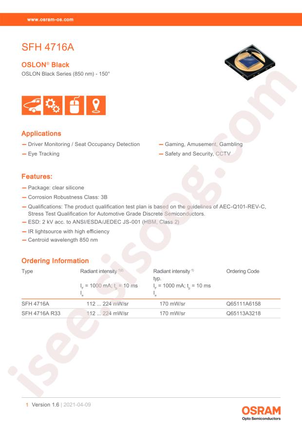 OSRAM SFH 4716A R33