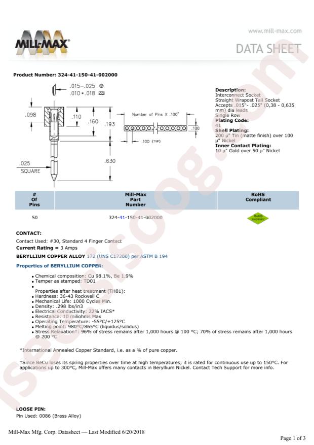 Mill-Max Mfg. Corp. 324-41-150-41-002000