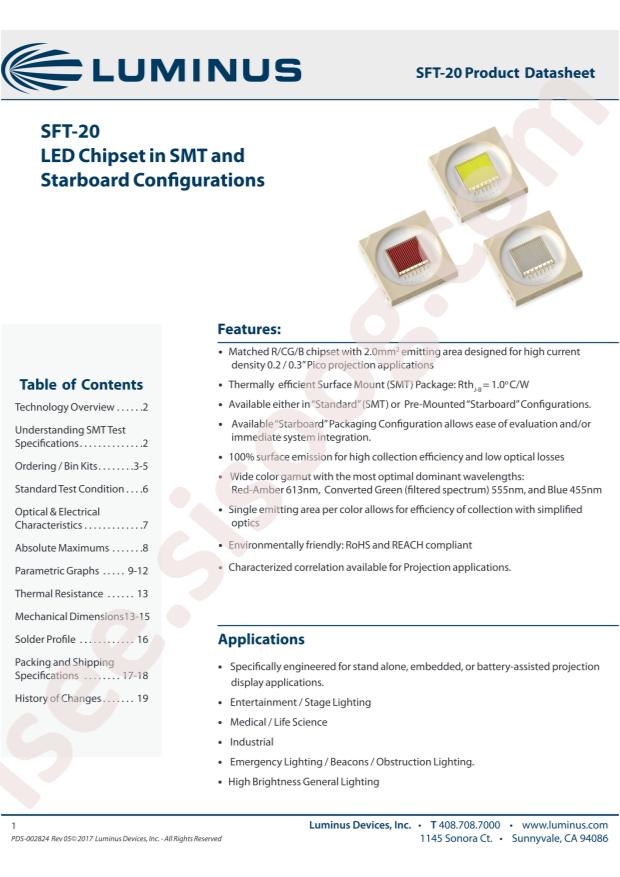 Luminus Devices SFT-20-B-R35-EPB