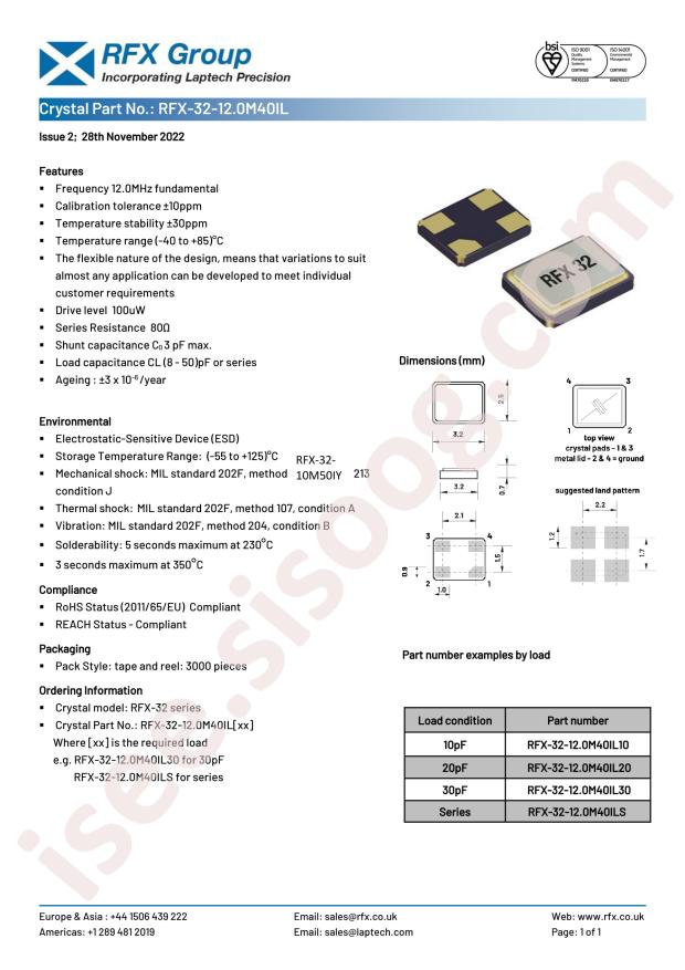 RFX Group RFX-32-12.0M40IL10