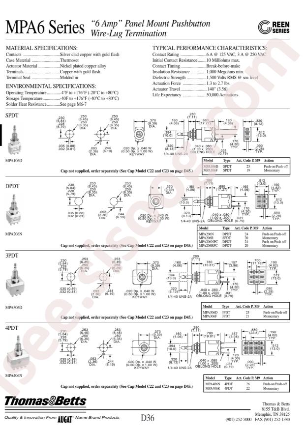 TE Connectivity MPA306F