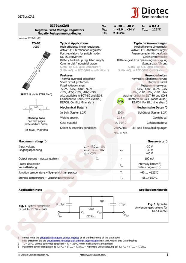 DIOTEC DI79L09ZAB