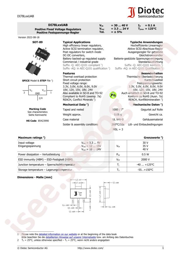 DIOTEC DI78L15UAB