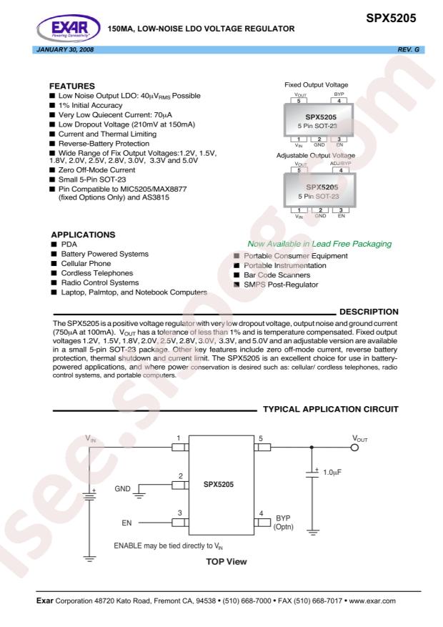 SIPEX SPX5205M5-1-5