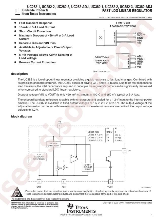 TI UC382TDTR-ADJG3