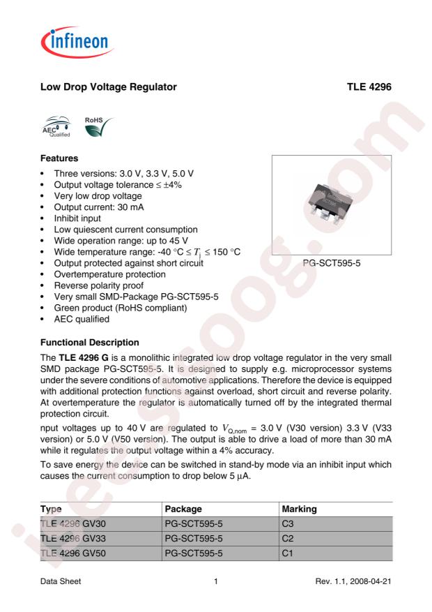 Infineon TLE4296GV50HTSA1