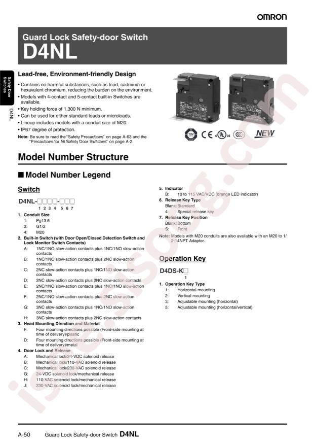 OMRON D4NL-2FFG-B4S