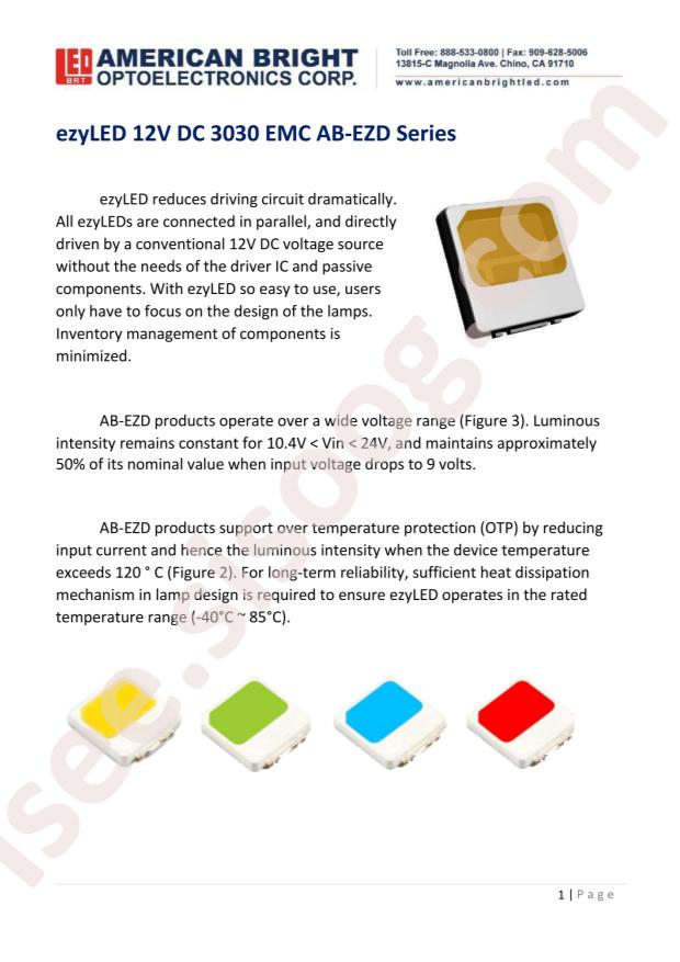 American Bright Optoelectronics Corporation AB-EZD24A-A3-K18
