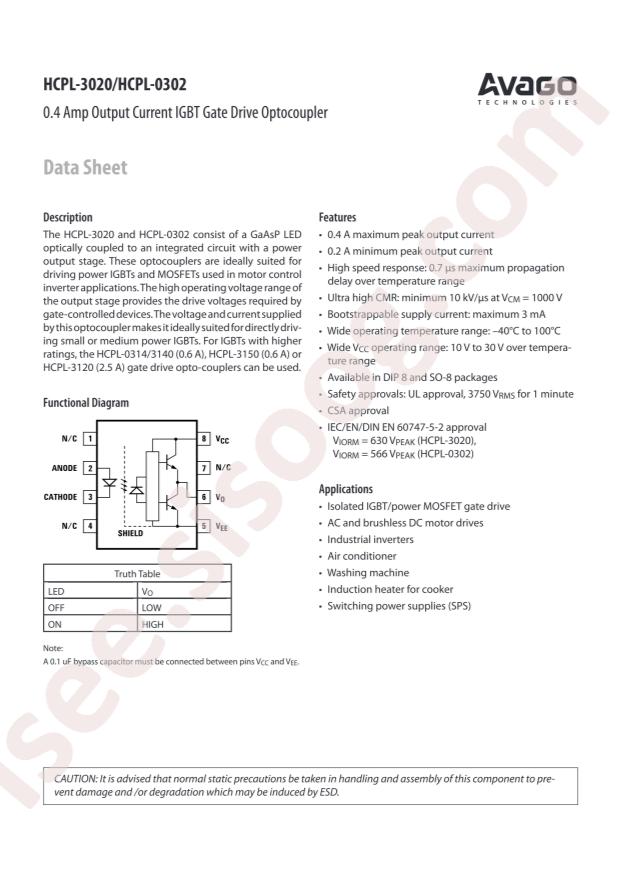Broadcom HCPL-3020-060E