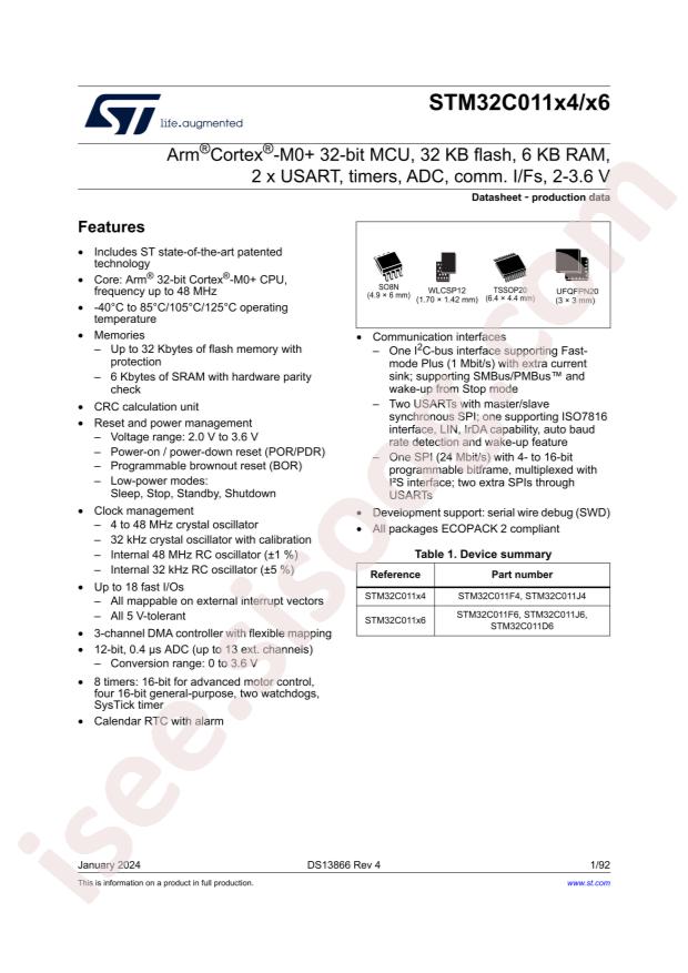 ST STM32C011J4M3