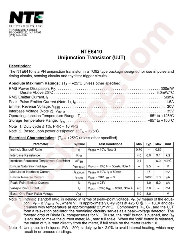 NTE Electronics NTE6410