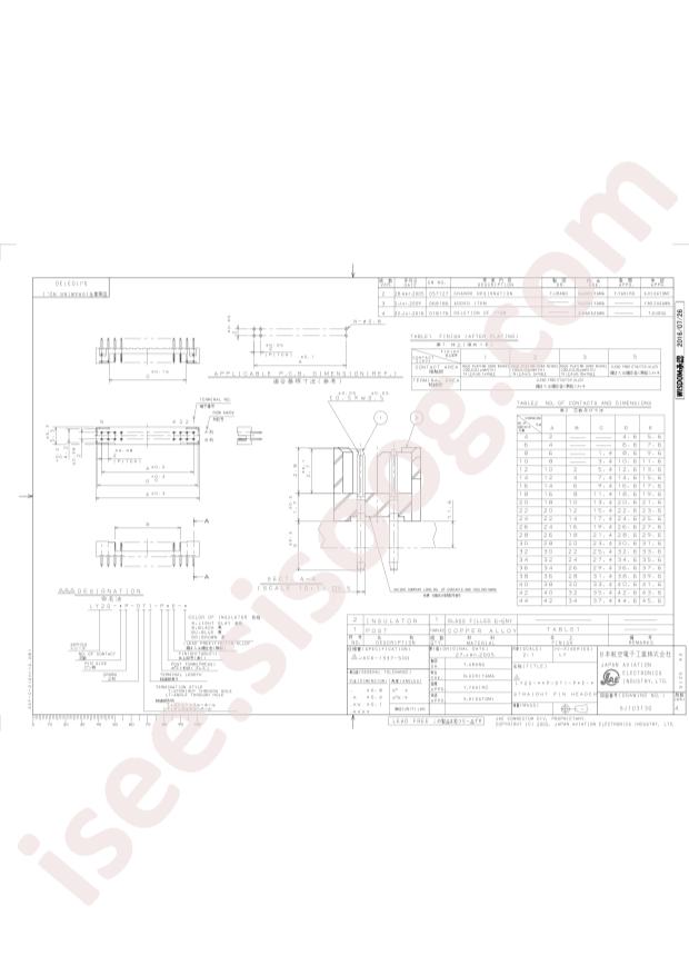 JAE Electronics LY20-40P-DT1-P5E-BR