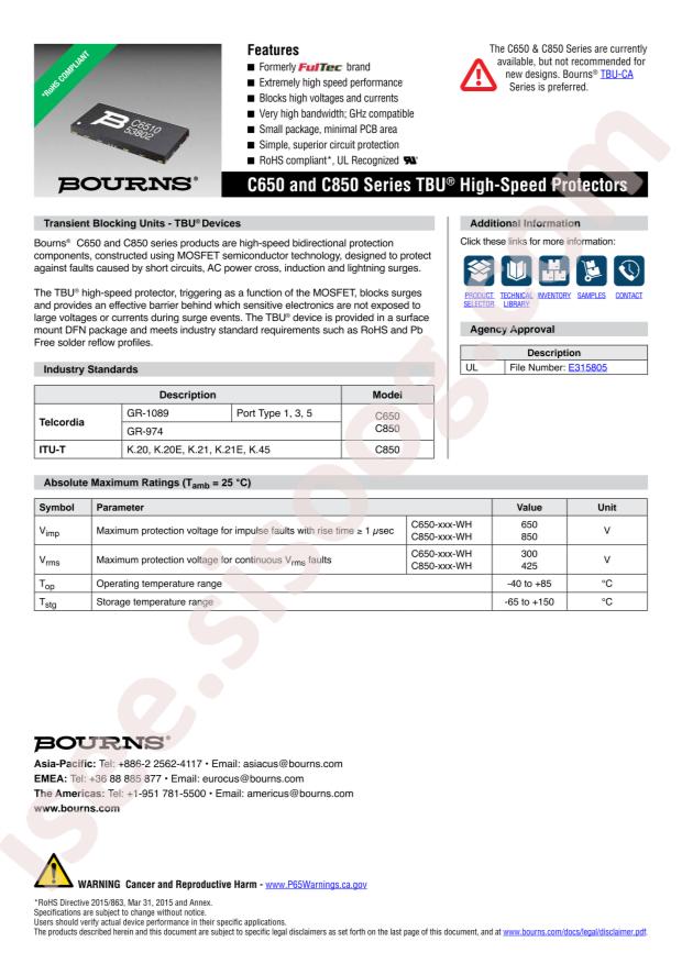 BOURNS C650-180-WH