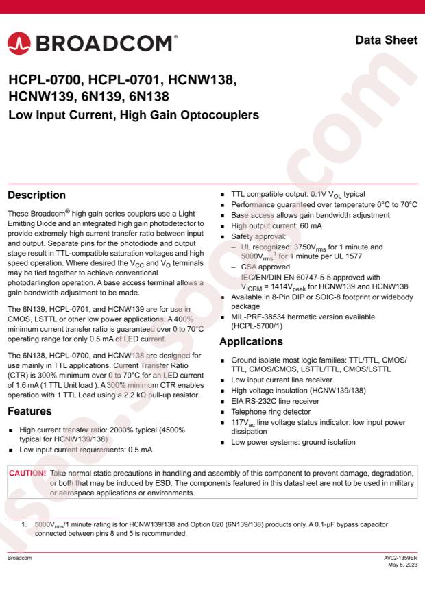 Broadcom 6N139-020E
