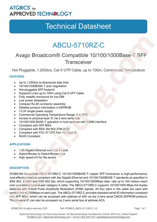 ATGBICS by Approved Technology Ltd ABCU-5710RZ-C