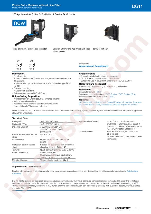 SCHURTER DG11-CBDWM100C0-000-C6135-331-880-00