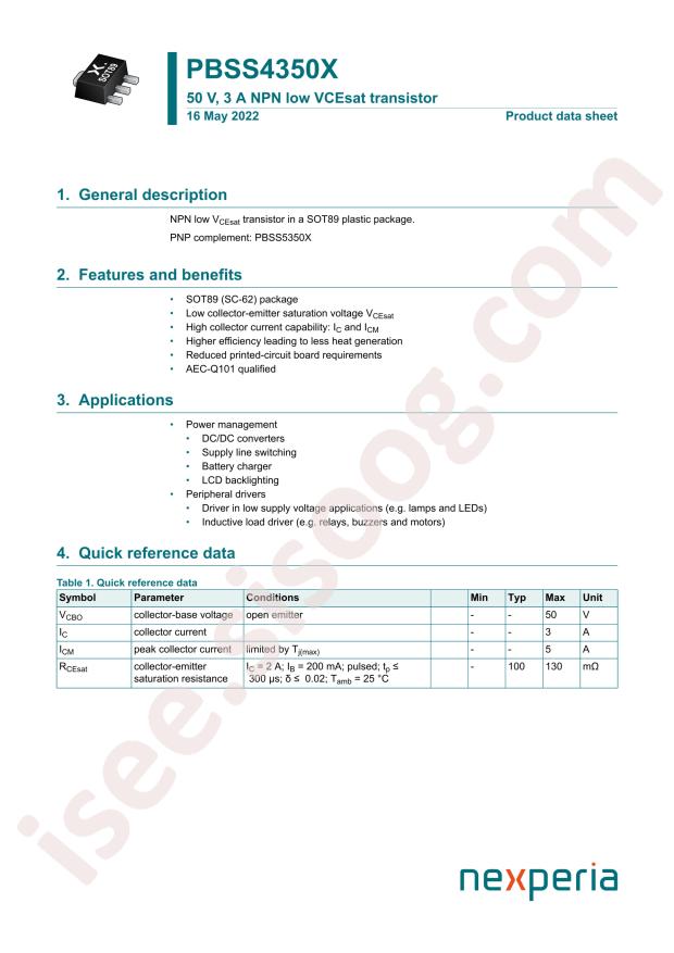 Nexperia PBSS4350X,135