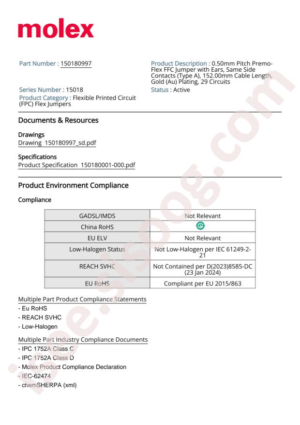 MOLEX 0150180997