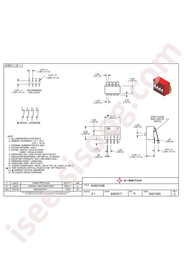 E-Switch KAS2104E