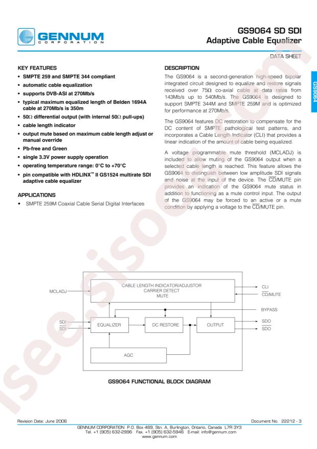 SEMTECH GS9064-CKD