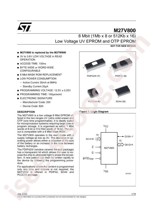 ST M27V800-100F1