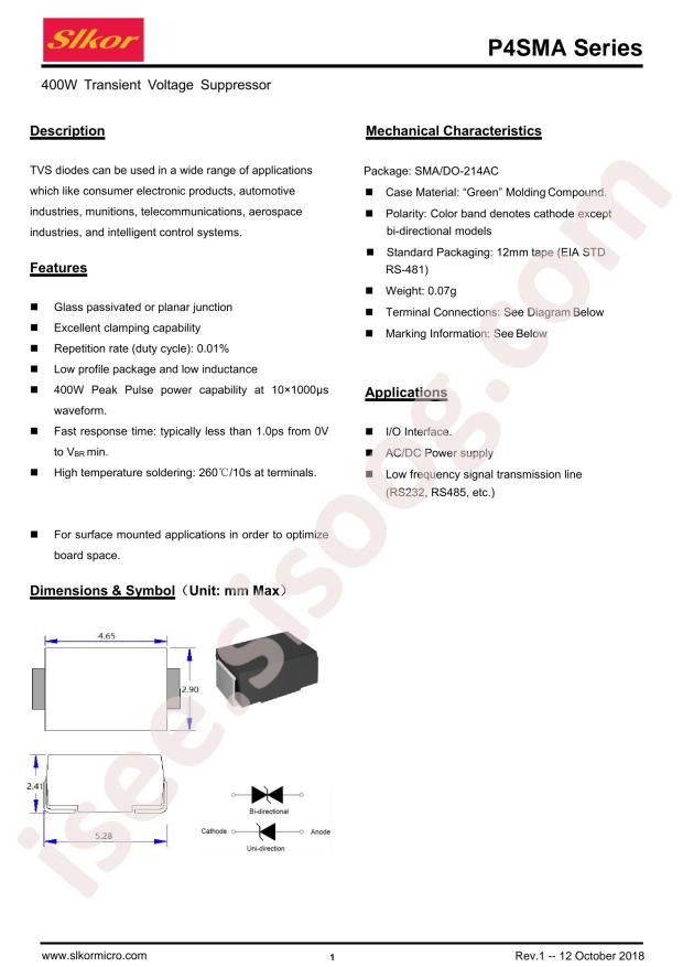 Slkor P4SMA15A