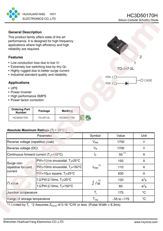HXY MOSFET HC3D50170H
