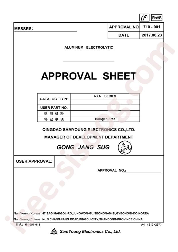 SAMYOUNG NXA 100V 47UF 10*12.5