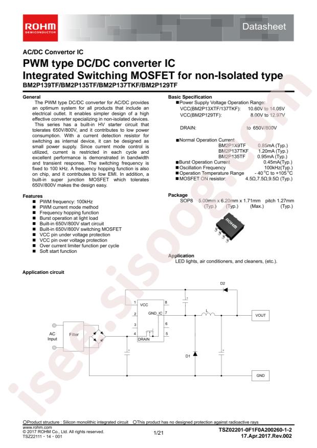 ROHM BM2P139TF-E2