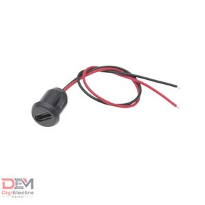 کانکتور USB Type-C مادگی روپنلی 2 سیم فشاری