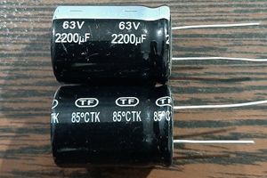 CAP 63V 2200uF - خازن الکترولیت، 63 ولت، 2200 میکروفاراد