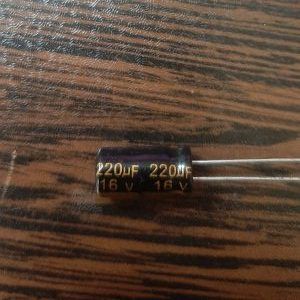 SZWX 16V 220uF - خازن الکترولیت، 16 ولت، 220 میکروفاراد