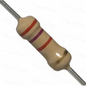 مقاومت 2.7KΩ یک‌چهارم وات (0.25W)
