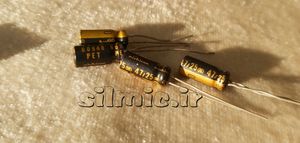 خازن های فای 47 میکرو فاراد 25 ولت nichicon گرید استاندارد صوتی سری KW