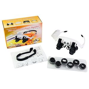 ذره بین عینکی دوچشمی 4 لنز 10X,15X, 20X,25X مدل 9892GJ-3A
