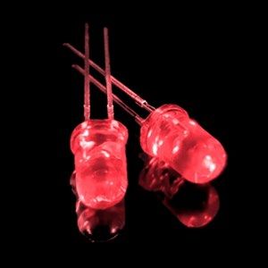 ال ای دی 5mm قرمز مات پایه بلند بسته 1000 عددی