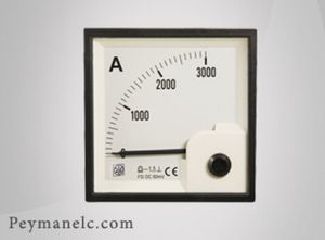 آمپرمتر جریان بالا 90 درجه DC سایز 48 IME