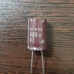 Nippon 400V 47uF - خازن الکترولیت، 400 ولت، 47 میکروفاراد، نیپون، سری KXG