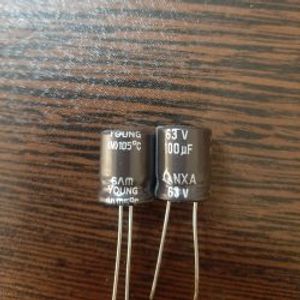 SAMYOUNG NXA 63V 100uF – خازن الکترولیت، 63 ولت، 100 میکروفاراد، سری NXA