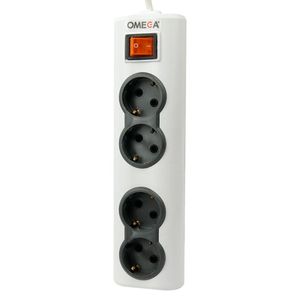 رابط 4 خانه ارت دار استاندارد مدل R4000 متراژ 3 متری امگا
