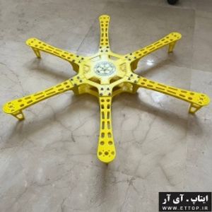 فریم ( بدنه ) هگزاکوپتر مدل F550 + بدنه هگزاکوپتر کنترلی RC HEXA COPTER FRAME+ مناسب پروژه های دانشجویی و تحقیقاتی و صنعتی